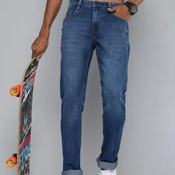 R Code by The Roadster Life Co Men Micheal Slim Fit Light Fade Stretchable Jeans-image-67