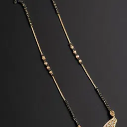 Anouk Gold-Plated Gold-Plated AD Studded & Artificial Beaded Mangalsutra-picture-28