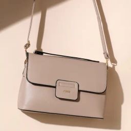 HauteSauce Beige Medium Leather Handheld Handbag-image-87