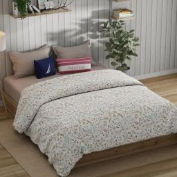 Nautica Marina Bay Brown Cotton Floral Double Comforter-picture-17