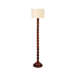Tucasa NTU-271 B-22 Floor Lamp with Wood Base (Beige)-image-29
