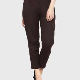 Indibelle Brown Cotton Trousers-image-17
