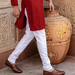 FAUSTO Men Tan PU Mojaris-image-84