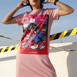 Athena Unapologetic Print T-shirt Dress-image-7