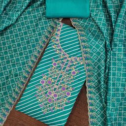 SAINOOR Printed Semi-Stitched Dress Material-image-66