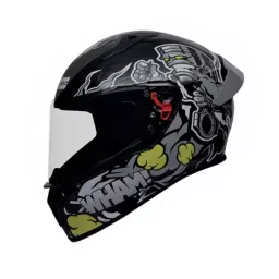 Studds N4 Black Medium (570 mm) Full Face Helmet, Thunder D10 Decor-image-42