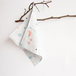 Yellow Doodle Stars & Sky Printed Organic Cotton Muslin Wipes Pack Of 6 - Multicolour-picture-19