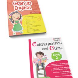 Combo Set of Comprehension & Composition English Grammar Workbooks Grade 2| Set of 2 Ages 7 - 8 Years  English-17