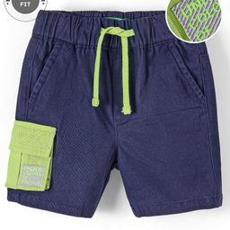 UCB Cotton Woven Knee Length Shorts with Side Pocket - Blue-image-48
