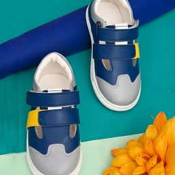 Stefens Synthetic Colour Blocked Sneakers - Blue-image-7