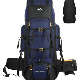 MOUNTILE TREKSPHERE 80L Travel Backpack with Water Proof Rain Cover Camping Hiking Rucksack Trekking Bag MTX01 NAVYBLUE-image-108