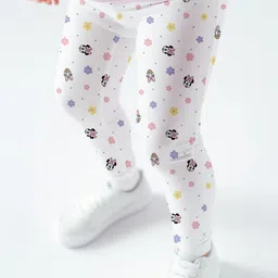 Nauti Nati Girls Age 2 - 8 Years Minnie Mouse Print Cotton Leggings-image-30