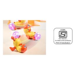 YAMAMA Top Rotating Flashing Duck Toy With Lights And Music - Yellow image 4