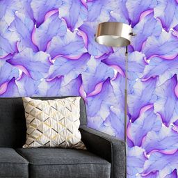 ArtzFolio Printed UV-Resistant Anti-Bacterial Watercolor Purple Flower PetalPeel & Stick Wallpaper-image-65