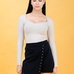 COSMIC TRIO Embellished Asymmetrical Mini Skort-image-14