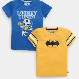 Here&Now X Game Begins Boys Assorted Pack Of 2 Looney Tunes Printed Pure Cotton T-shirts-image-16
