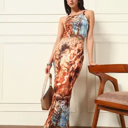 TANDUL Print Maxi Dress-image-40