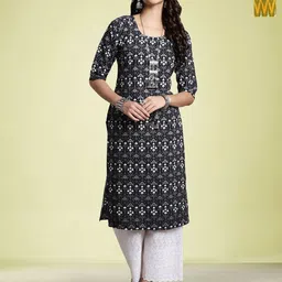 Moda Rapido Pack Of 2 Printed Round Neck Kurtas-image-91