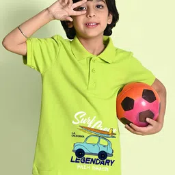 NUSYL Boys Printed Polo Collar T-shirt-image-56
