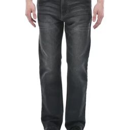 NUMERO UNO Charcoal Tapered Fit Lightly Washed Jeans-picture-7