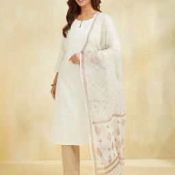 Fabindia Off White Printed Dupatta-picture-10
