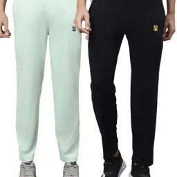 Vimal Jonney Light Green & Black Cotton Lounge Pants - Pack of 2-image-93