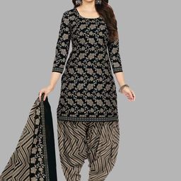 MIRAAN Women Floral Printed Regular Pure Cotton Kurta with Patiala & With Dupatta-14