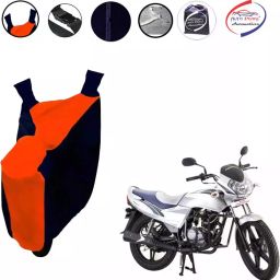 Auto Pearl Waterproof Two Wheeler Cover For LML Freedom DX (Orange & Blue)-picture-19