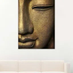 999store Grey & Brown The Face Of Buddha Canvas Painting-47