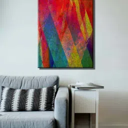 999store Red & Yellow Canvas Abstract Painting-48