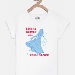 Disney Princess Printed Tshirt For Kids Girls-image-23
