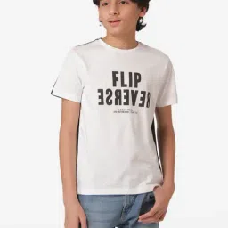 Red Tape Boys White Cotton Printed T-Shirt-image-20