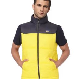 Jack & Jones Yellow & Black Colour-Block Puffer Jacket-image-13