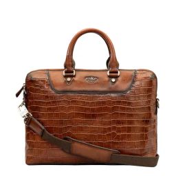 Eske Tan Leather Large Messenger Bag-image-37