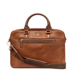 Eske Brown Leather Large Messenger Bag-image-76