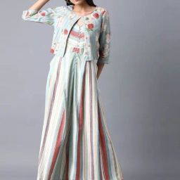 W Multicolor Striped Jumpsuit-image-30