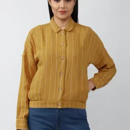 Van Heusen Yellow Striped Jacket-image-50