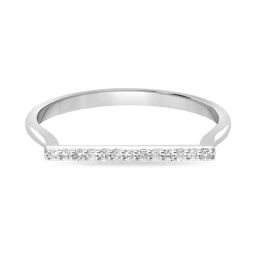 Mia by Tanishq 18 White Gold Studded Finger Ring-picture-3