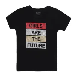 Proteens Kids Black Cotton Printed T-Shirt-image-50