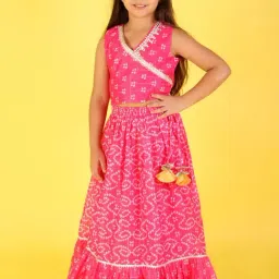Lil Drama Kids Pink Printed Lehenga with Choli-image-65