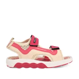 Campus Kids Red & Cream Floater Sandals-image-7