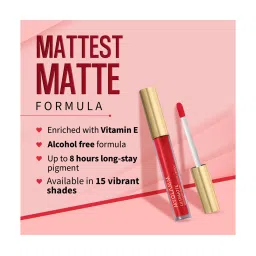 MyGlamm Ultimatte Long Stay Matte Liquid Lipstick Red Diva - 2.5 ml image 3