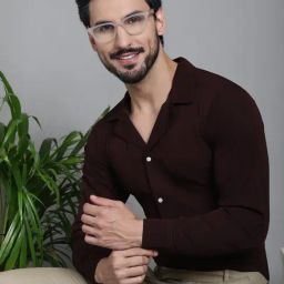 Indian Needle Coffee Cotton Regular Fit Shirt-image-32