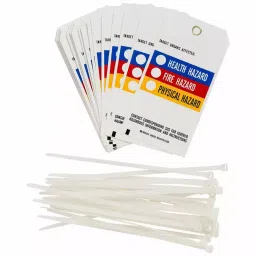 BRADY Black Blue Red Yellow Rectangle Tag 5-3/4 inch, 5AR08 (Pack of 25)-60