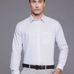 Louis Philippe Pure Cotton Slim Fit Checked Formal Shirt-picture-27