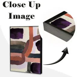 Art Street Running Lines Printed Multicolor Engineered Wood Wall Art (Set of 3) image 4
