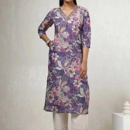 Soch Purple Printed Kurta-image-12