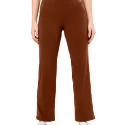 Amante Brown High Rise Travel Pants-picture-34