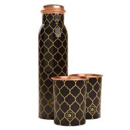 Everything Beautiful Black Copper Water Bottle & Glass Set-image-5