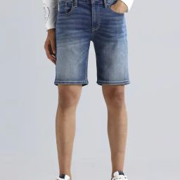 Pepe Jeans Dark Blue Regular Fit Denim Shorts-image-83